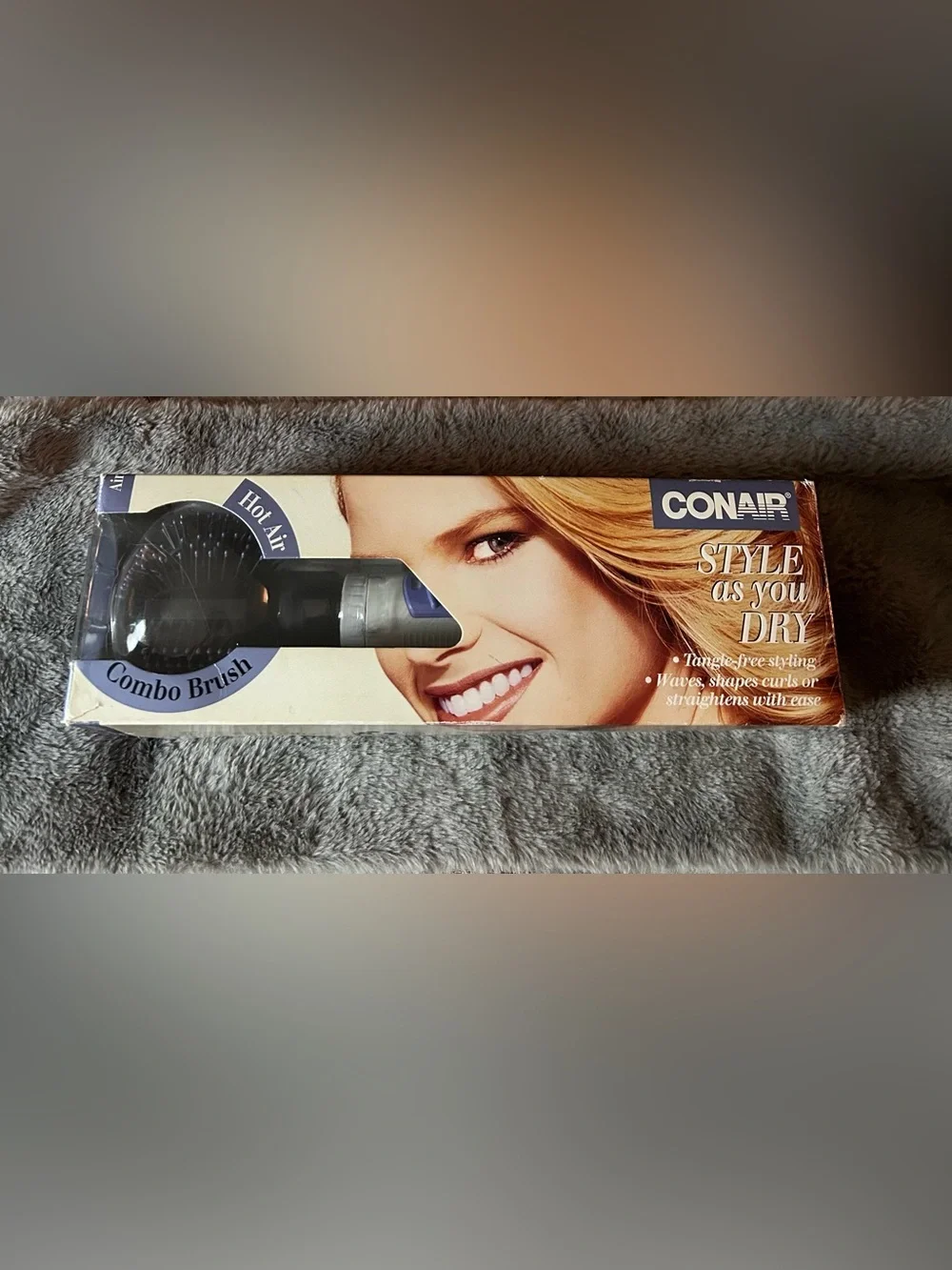 Conair White & Purple Round Hair Styling Brush Dryer